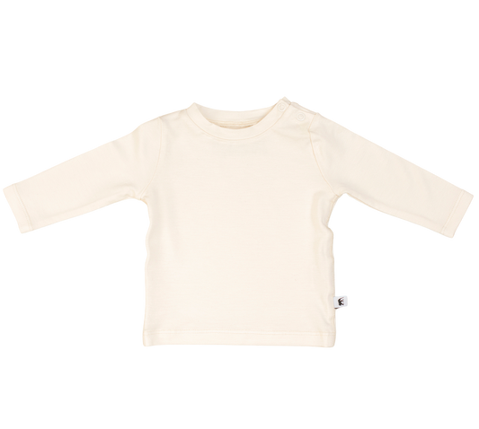 Camisola de manga comprida em bambu para bebé — Tom Creme