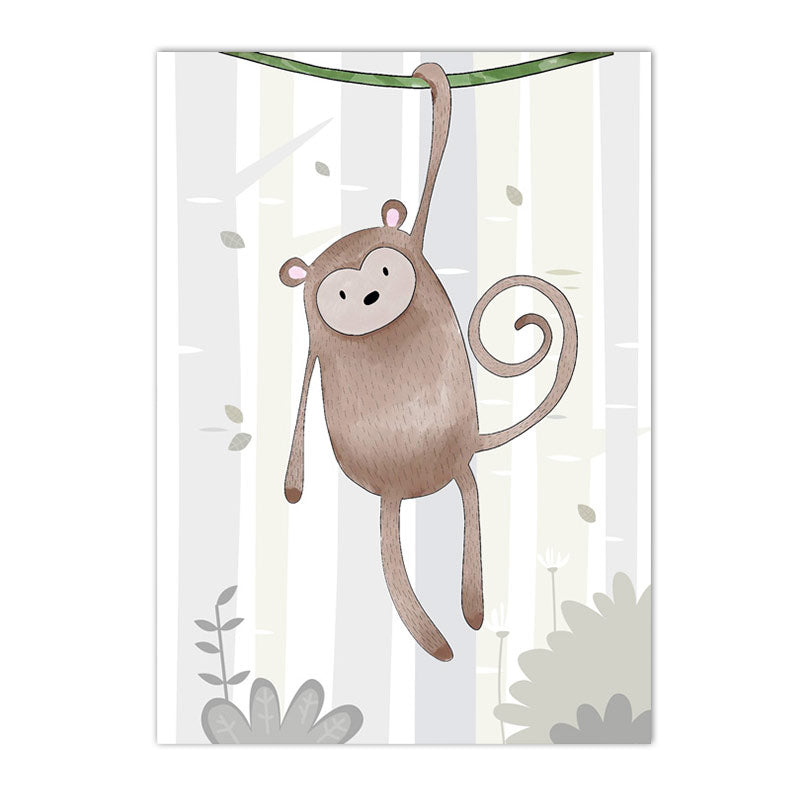 Poster Infantil Animais – Safari Dreams | Arte para Quarto de Bebé | Sem Moldura