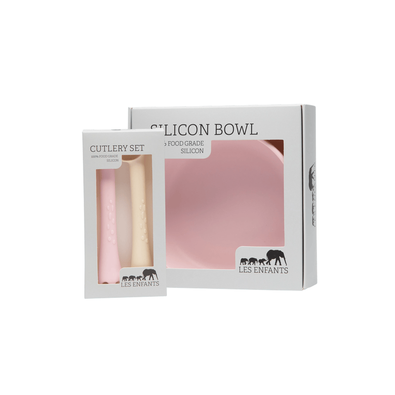 Coleção para Refeições em Silicone - Azul & Rosa