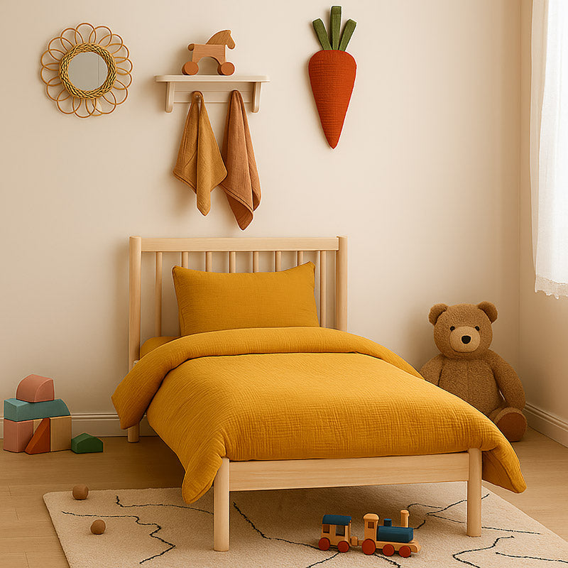 housse de couette en coton bio honey biologique bebe