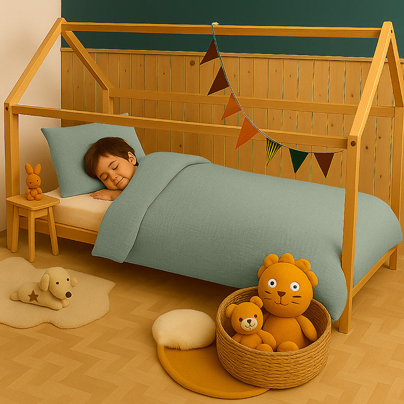 housse de couette en coton bio vert