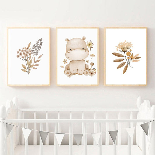 Poster Infantil Animais Boho – Safari Dreams | Sem Moldura