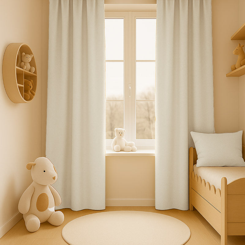 rideau enfant gaze coton bio blanc duo bébé gots france papate